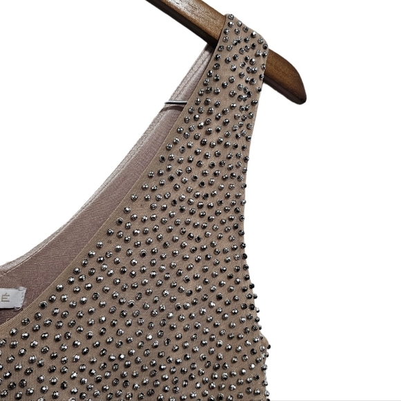 Y2K Cache beaded mesh sleeveless party cocktail evening lined mini dress 6 - Picture 3 of 16